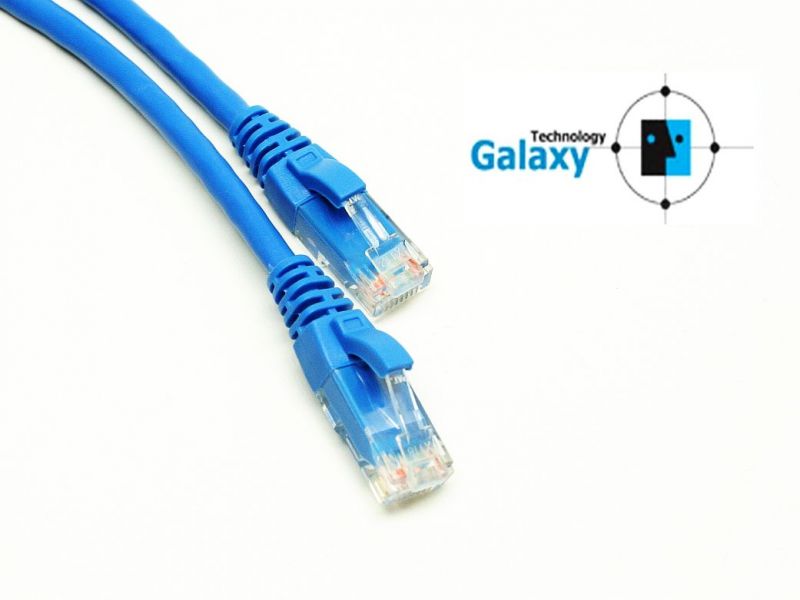 Patch kábel Cat5E  UTP   0,5m kék 30µ" PVC GALAXY [12845]*