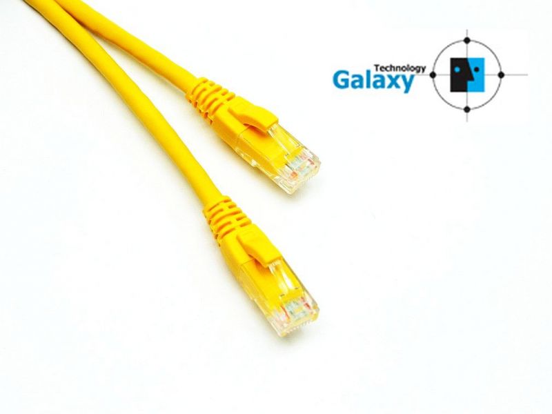 Patch kábel Cat5E  UTP   0,5m sárga 30µ" PVC GALAXY [12848]*