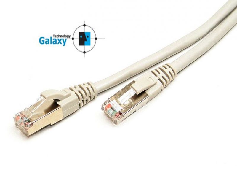 Patch kábel Cat5E F/ UTP  1m  szürke 30 µ" PVC GALAXY [12880]*