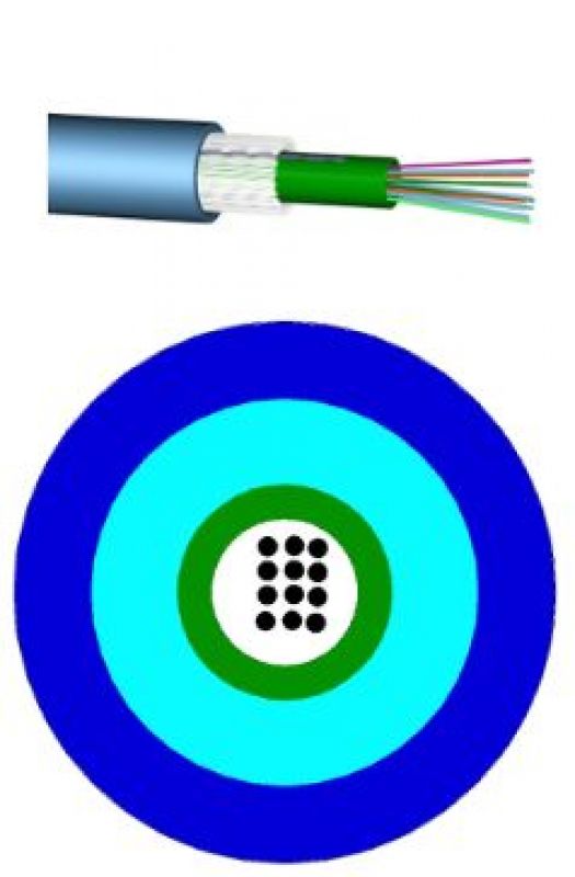 Kábel opt. MM 50/125 (OM3)  4ér kül-/beltéri LSHF kék 1kN 60018863 Draka[14728]*