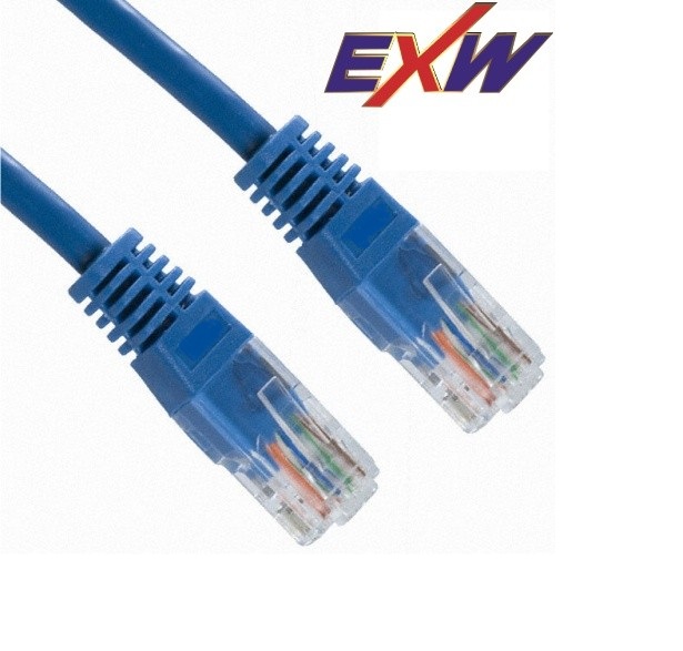Patch kábel Cat5E  UTP   0,5m kék 50µ"  PVC EXW [7027]