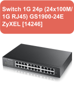 Switch 1G 24p (24x100M/1G RJ45) GS1900-24E ZyXEL [14246]