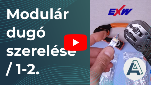 Új videó! - RJ45 modulár betét szerelése