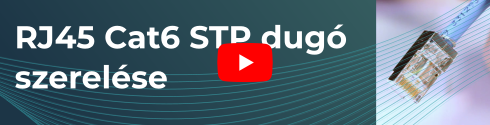 RJ45 Cat6 STP dugó szerelése