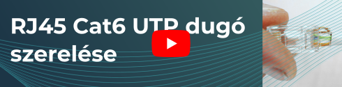 RJ45 Cat6 UTP dugó szerelése