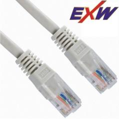 Patch kábel Cat5E  UTP   0,3m szürke 50µ" EXW [10310]