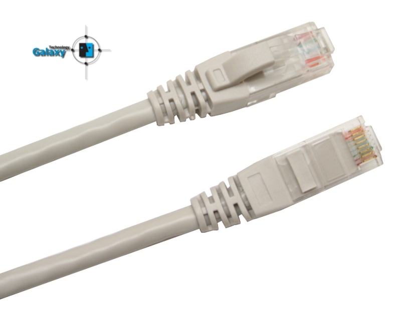 Patch kábel Cat5E  UTP   0,5m  szürke 30µ" PVC GALAXY [11867]*
