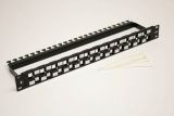 Patch panel Üres (Keystone) 24p rack 19" 1U pepita GALAXY [12162]