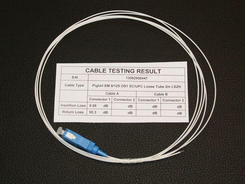 Pigtail kábel SM 9/125 SC/UPC 2m LSZH (ES) OptiC [12780]