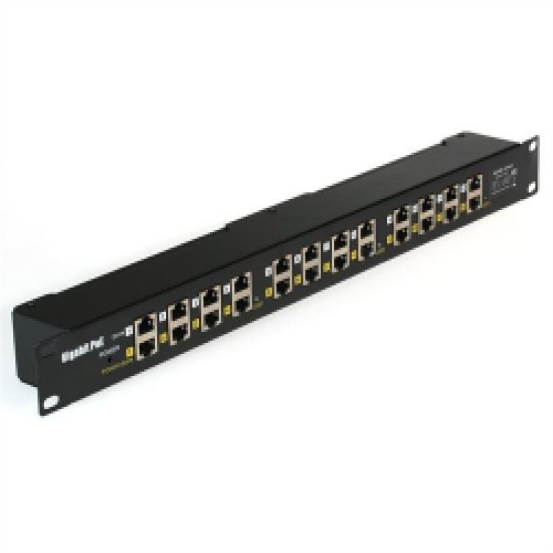 Tápegység PoE injector patch panel 12 port rack 19" 1U OEM [13091]