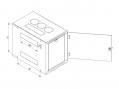 Rack szekrény 9U fali 19" szürke RUA-09-AS4-CAY-A1 Triton-b
