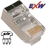 Modulár dugó RJ45 Cat5E STP patch/fali (1,1mm) 50µ" EXW [1634]