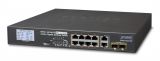 Switch  1G 12p (8x100M RJ45 PoE+2x1G RJ45/SFP) FGSD-1022VHP Planet [15201]