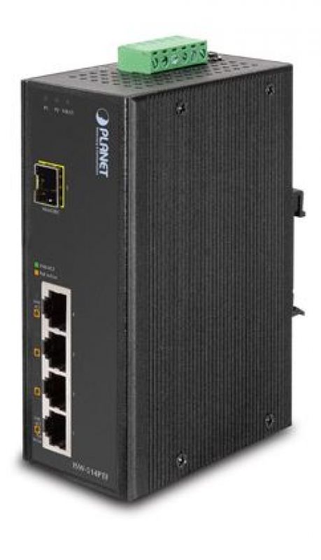 Switch   100M  5p (4x100M RJ45 PoE+100M SFP) DIN ISW-514PTF Planet [15259]