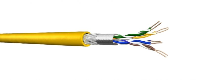 Kábel Cat5E SF/UTP patch LSHF sárga UC300 HS26 Draka [15356]