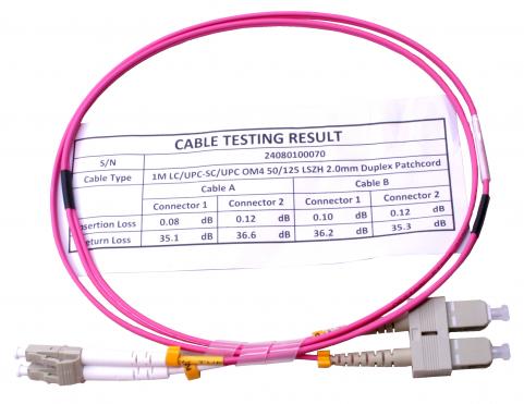 Patch kábel MM 50/125 (OM4) LC/UPC < > SC/UPC DLX  2m OptiC [15516]