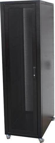 Rack szekrény 42U álló szerver 19" fekete perf. 1 szárnyú ajt. 42U800x1000 3MM