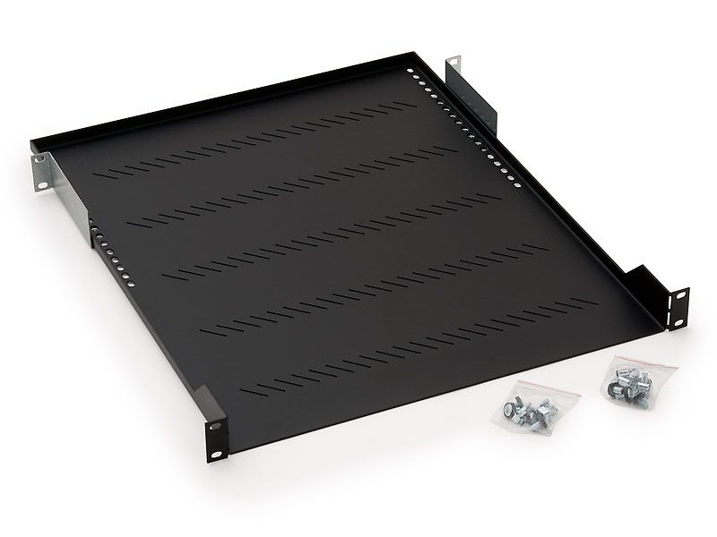 Rack polc 19" 1U 850mm fekete fix RAB-UP-850-A4 Triton