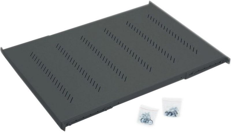 Rack polc 19" 1U 750mm fekete fix, nagy teherbírású RAB-UP-750-H Triton