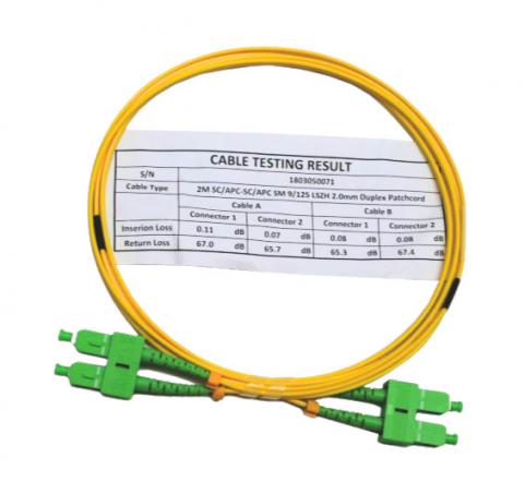 Patch kábel SM 9/125 SC/APC < > SC/APC DLX  2m OptiC [15794]