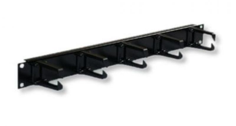 Rack gyűrűspanel 19" 1U 40x 40mm fekete OEM [15884]