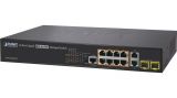 Switch  1G 10p (8x100M/1G RJ45 PoE+2x100M/1G SFP) GS-4210-8P2S Planet [15956]