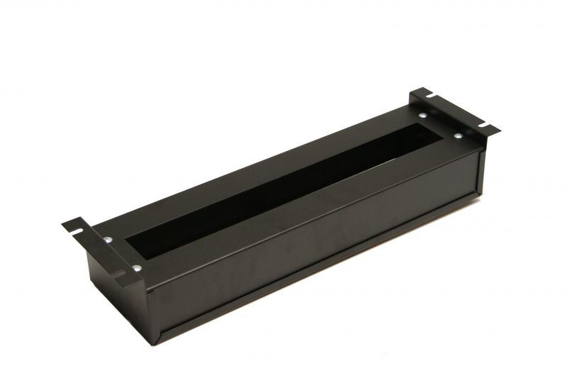 Rack DIN modul tartó 19" 3U fekete 3MM [16166]*