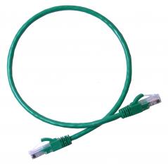 Patch kábel Cat5E  UTP   0,5m zöld 50µ" PVC iSUN *[16182]
