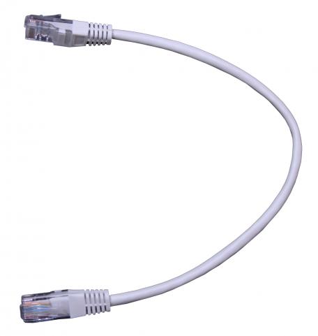 Patch kábel Cat5E  UTP   0,3m szürke 50µ" PVC iSUN [16185]*