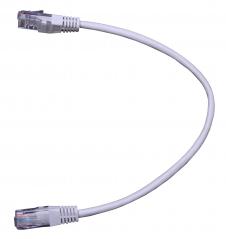 Patch kábel Cat5E  UTP   0,3m szürke 50µ" PVC iSUN *[16185]