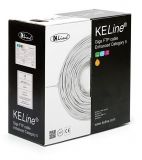 Kábel Cat5E F/UTP fali  PVC 305m  szürke Giga KE300S24-Eca-RLX KELine [16285]