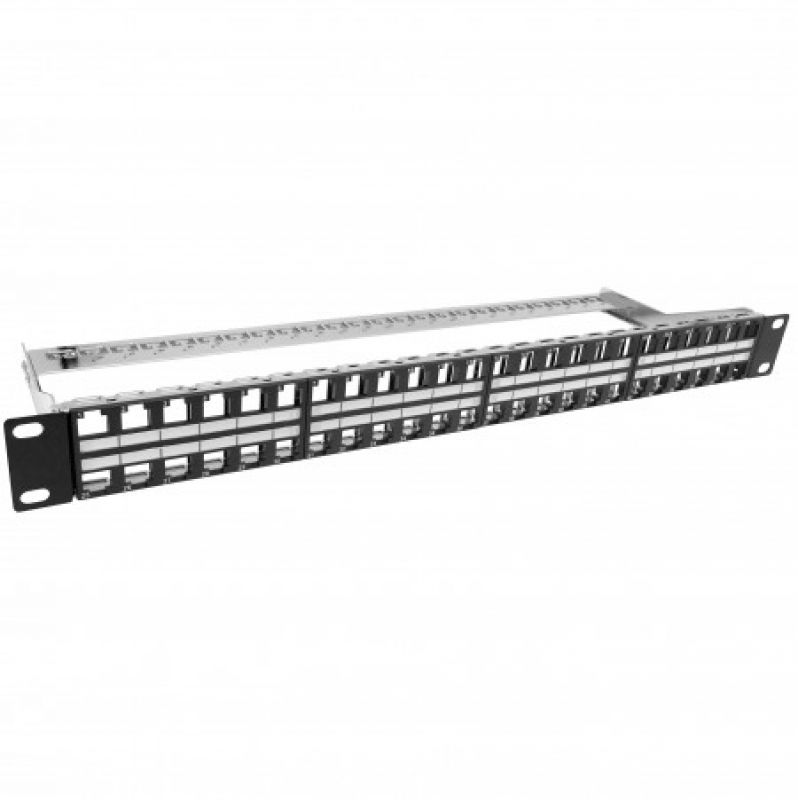 Patch panel Üres (Keystone) 48p rack 19" 1U (FTP) EXW *[16412]