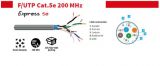Kábel Cat5E F/UTP fali  PVC 305m  szürke XE100.111 Fibrain [16580]