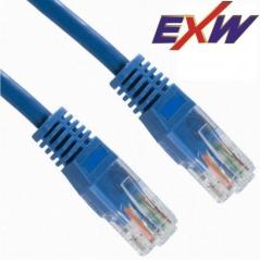Patch kábel Cat6  UTP  1m kék 50µ" PVC EXW [16593]