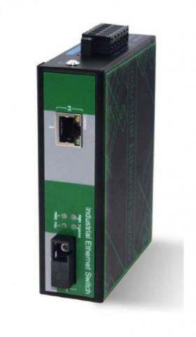 Opt. konverter SM 100M 20km SCdlx/100M RJ45 PoE ip. DIN IPS-1F6001 CRD [16825]