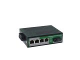 Opt. konverter SM 100M 20km SCdlx/4x100M RJ45 PoE ip. DIN IPS-1F6004 CRD [16826]