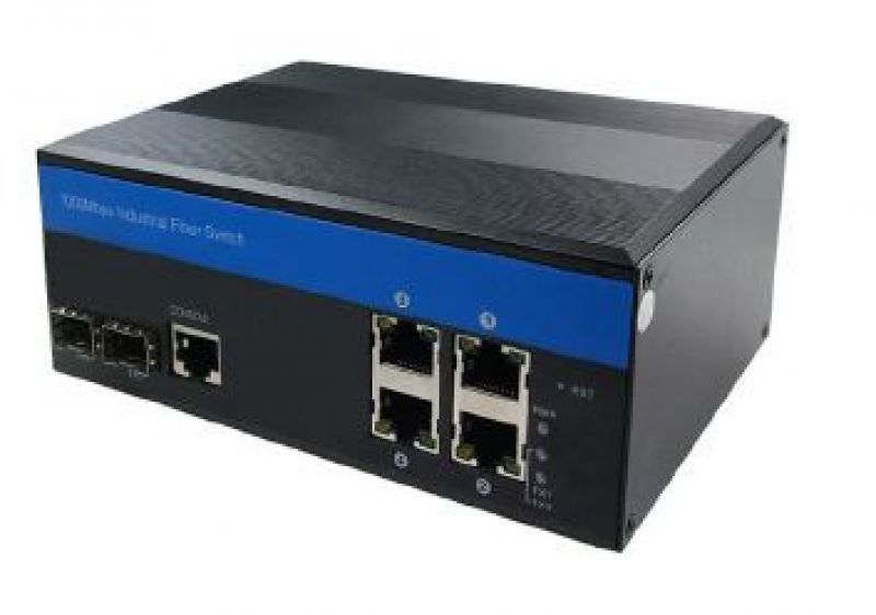 Switch  1G  6p (4x100M/1G RJ45 PoE+2x1G SFP) ipari DIN IPS-2SF60004M CRD [16830]