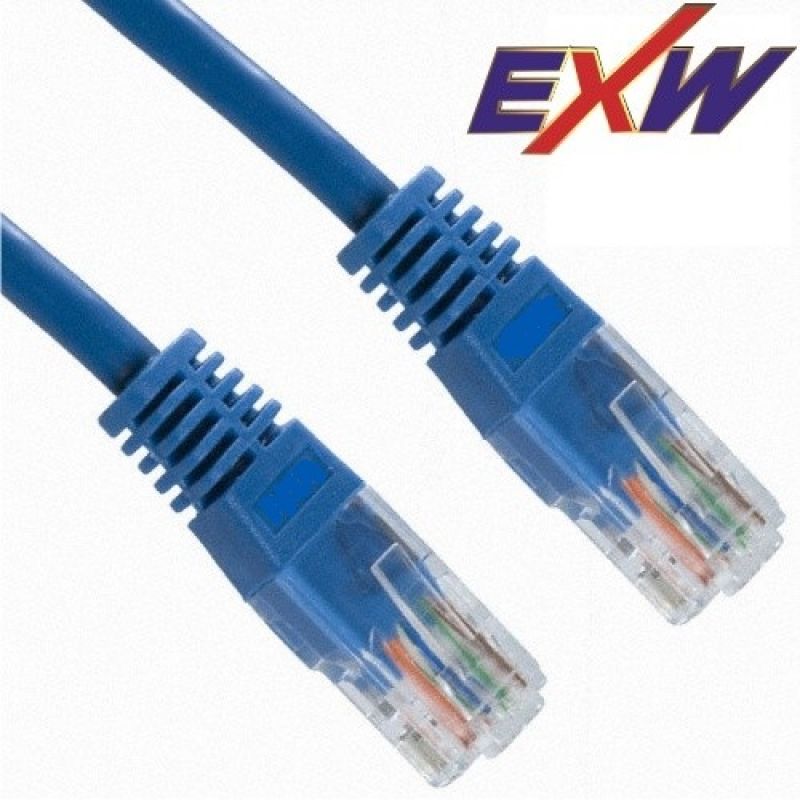 Patch kábel Cat6  UTP   0,5m kék 50µ" PVC EXW [16950]