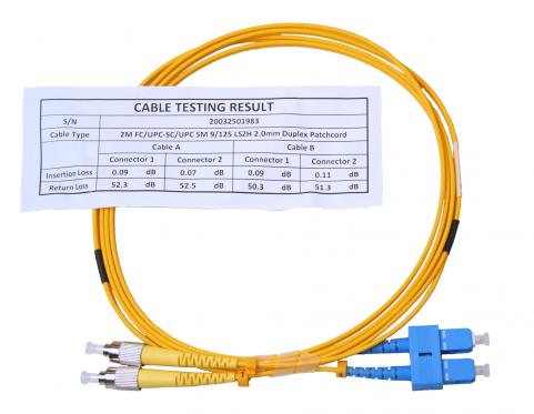 Patch kábel SM 9/125 FC/UPC < > SC/UPC DLX  2m OptiC [17194]