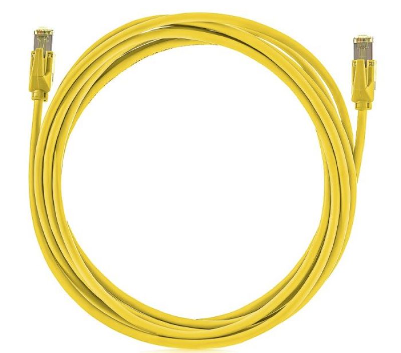 Patch kábel Cat6A  U/FTP 15m sárga 50µ" LSOH KELine [17371]
