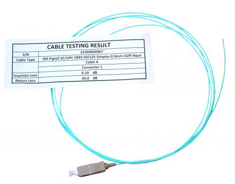 Pigtail kábel MM 50/125 (OM3) SC/UPC 2m LSZH (TB-O+) OptiC [17492]