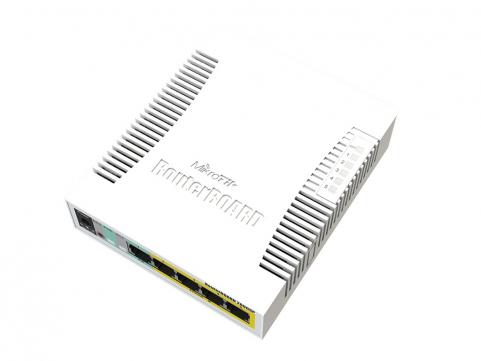 Switch 1G 6p (5x100M/1G RJ45 PoE+1G SFP) CSS106-1G-4P-1S (260GSP) MikroTik