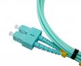 Patch kábel MM 50/125 (OM3) SC/UPC < > ST/UPC DLX  2m D3mm OptiC *[17566]-b
