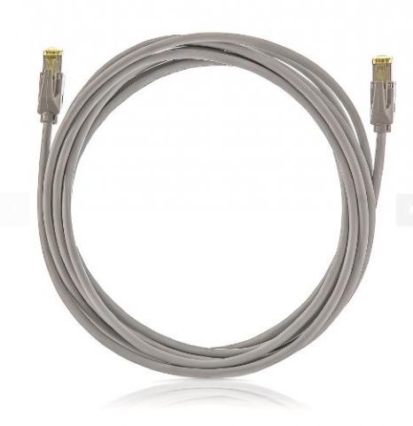 Patch kábel Cat6A S/FTP  5m  szürke 50µ" LSOH KELine [17986]