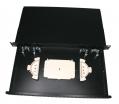 Patch panel optikai Üres 24p (SC slx/LCdlx) rack 19" 1U fiókos OptiC [18010]-b