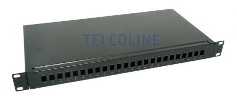 Patch panel optikai Üres 24p (SC slx/LCdlx) rack 19" 1U  fix OptiC [18063]