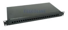 Patch panel optikai Üres 24p (SC slx/LCdlx) rack 19" 1U  fix OptiC [18063]