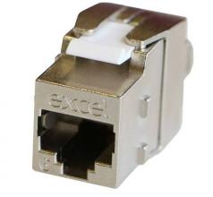 Modulár betét RJ45 Cat6 SFTP 180° sz.n. 100-209 Excel [18235]