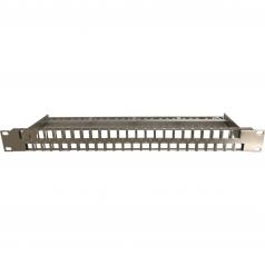 Patch panel Üres (Keystone) 48p rack 19" 1U fekete 100-042 Excel [18249]