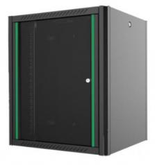 Rack szekrény 12U  fali 19" fekete 600x600 OEM